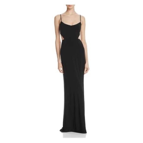 Laundry by Shelli Segal Black Gown NWT size 12 CutOut Black Tie WeddingDress Laundry by Shelli Segal Black Gown NWT size 12 CutOut Black Tie WeddingDress